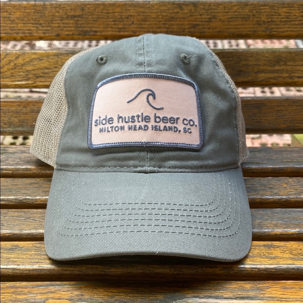 Side Hustle Beer Company SC hat 6 panel mesh back adjustable back strap cap